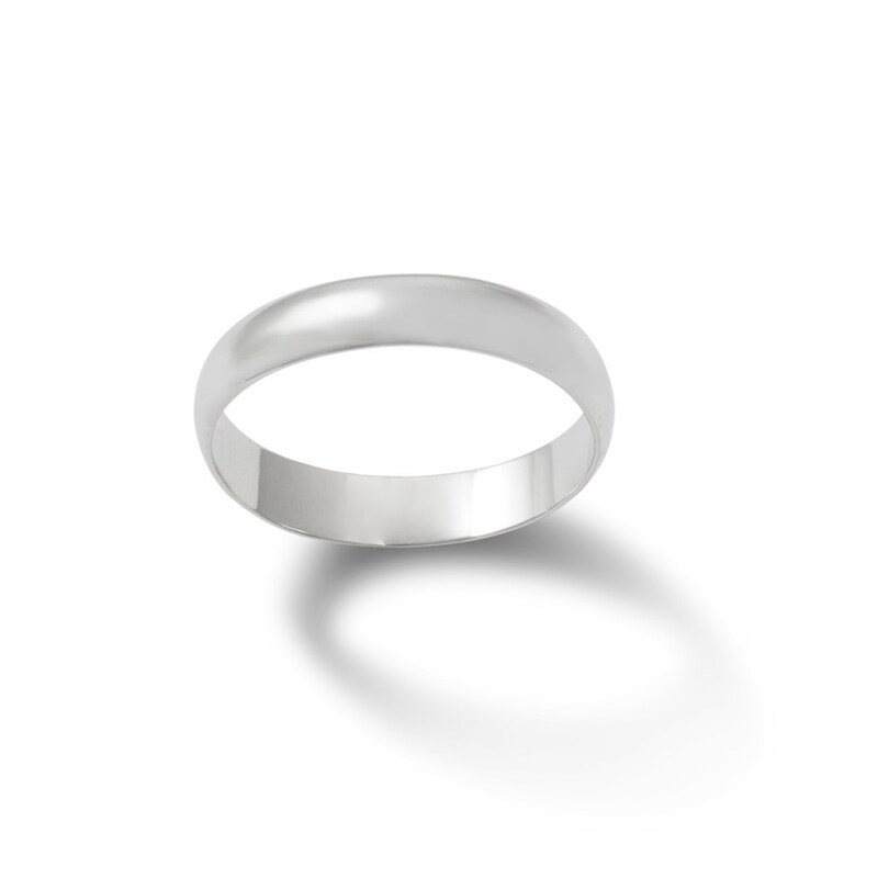 4mm Wedding Band in Solid Sterling Silver - Size 8