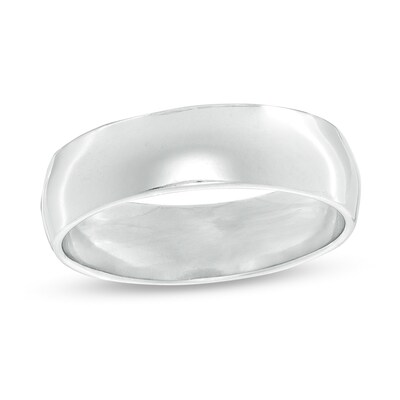 6mm Wedding Band in Sterling Silver