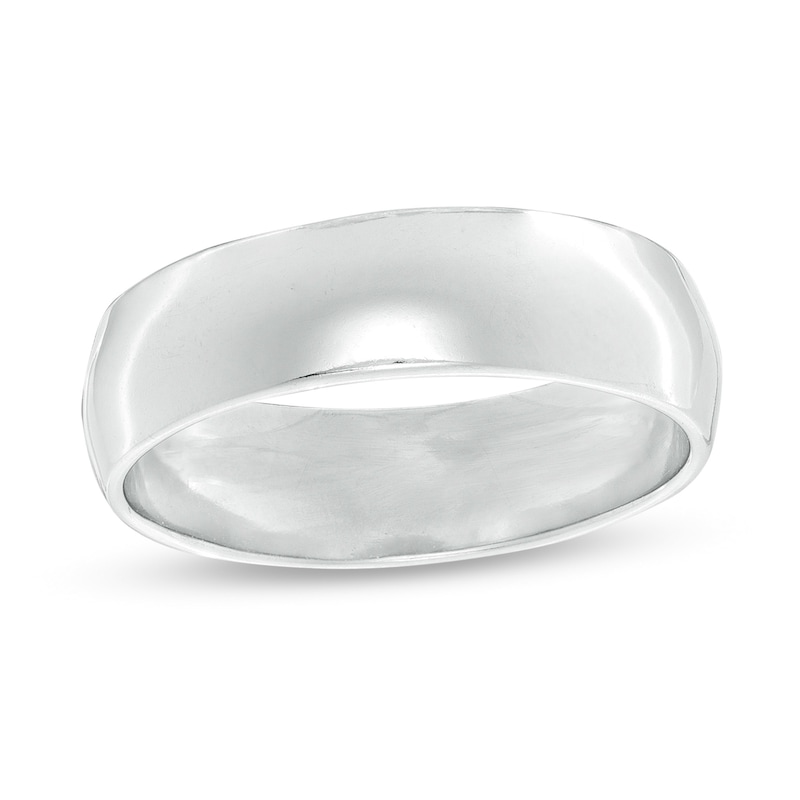 6mm Wedding Band in Sterling Silver - Size 12