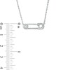 Thumbnail Image 2 of Cubic Zirconia Sideways Safety Pin Necklace in Sterling Silver