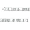 Cubic Zirconia Solitaire Station Link Bracelet in Sterling Silver - 8.5"
