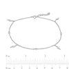 Thumbnail Image 3 of Cubic Zirconia and Lightning Bolt Dangle Alternating Station Anklet in Sterling Silver - 10"
