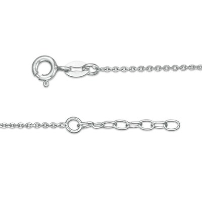 Cubic Zirconia Cursive "love" Anklet in Sterling Silver - 10"
