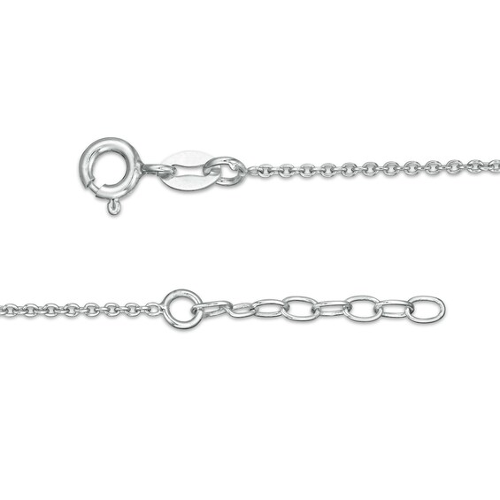 Cubic Zirconia Cursive "love" Anklet in Sterling Silver - 10"