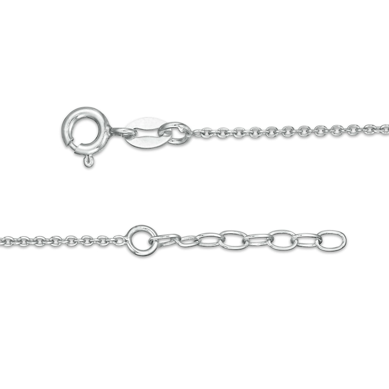 Main Image 2 of Cubic Zirconia Cursive "love" Anklet in Sterling Silver - 10"