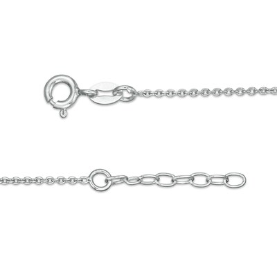 Cubic Zirconia Cursive "dream" Anklet in Sterling Silver - 10"