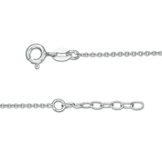 Cubic Zirconia Cursive "dream" Anklet in Sterling Silver - 10"