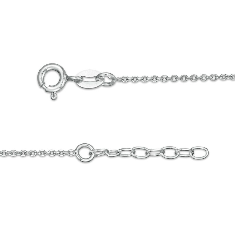 Cubic Zirconia Cursive "dream" Anklet in Sterling Silver - 10"