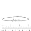 Cubic Zirconia Cursive "dream" Anklet in Sterling Silver - 10"