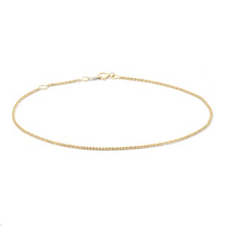 Made in Italy Sparkle Chain Anklet in 10K Solid Gold - 10"