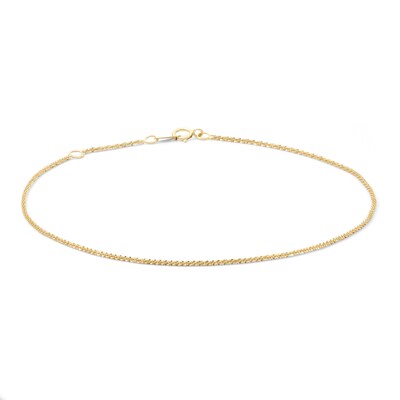 Made in Italy Sparkle Chain Anklet in 10K Solid Gold - 10"