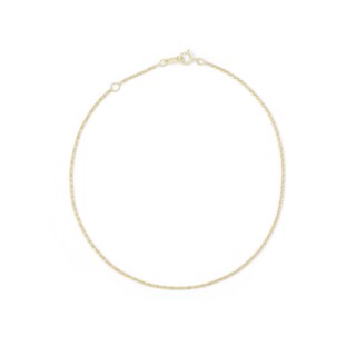 Made in Italy Sparkle Chain Anklet in 10K Solid Gold - 10"