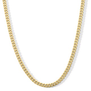 10K Semi-Solid Cuban Curb Chain Made in Italy - 24"