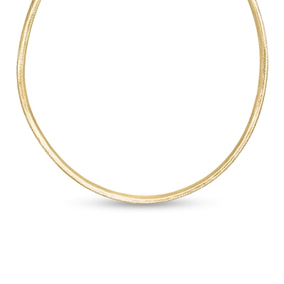 Solid Mesh Chain Necklace in 10K Gold - 18"