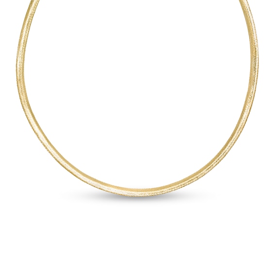 Solid Mesh Chain Necklace in 10K Gold - 18"