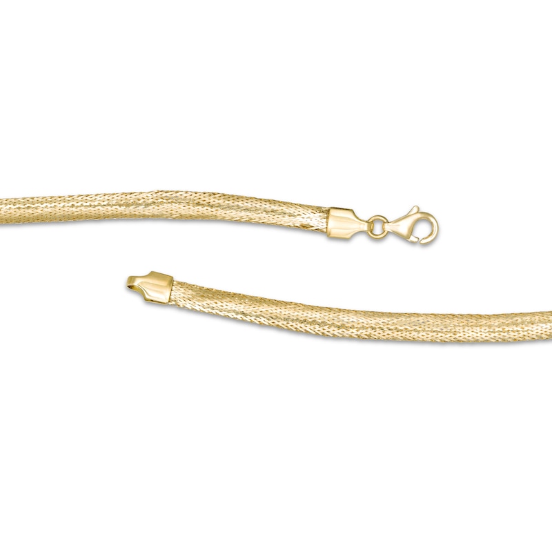 Main Image 2 of Solid Mesh Chain Necklace in 10K Gold - 18"