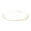 Thumbnail Image 1 of Made in Italy Layered Cable Chain Anklet in 10K Solid Gold - 10"