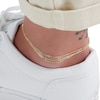 Thumbnail Image 3 of Made in Italy Layered Cable Chain Anklet in 10K Solid Gold - 10"