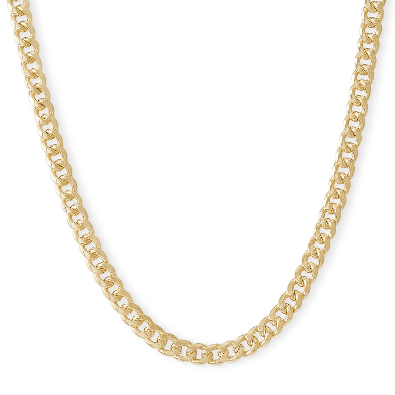 10K Semi-Solid Gold Miami Curb Chain - 16"