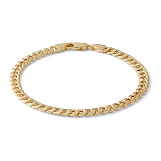 10K Semi-Solid Gold Miami Curb Chain Bracelet