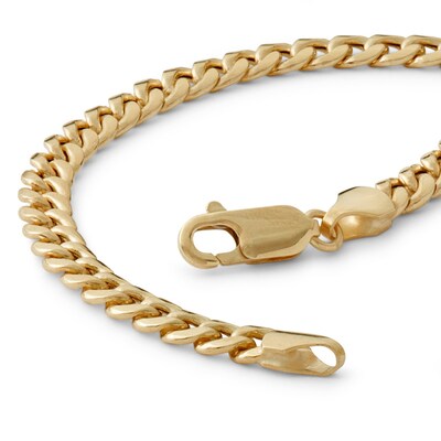 10K Semi-Solid Gold Miami Curb Chain Bracelet
