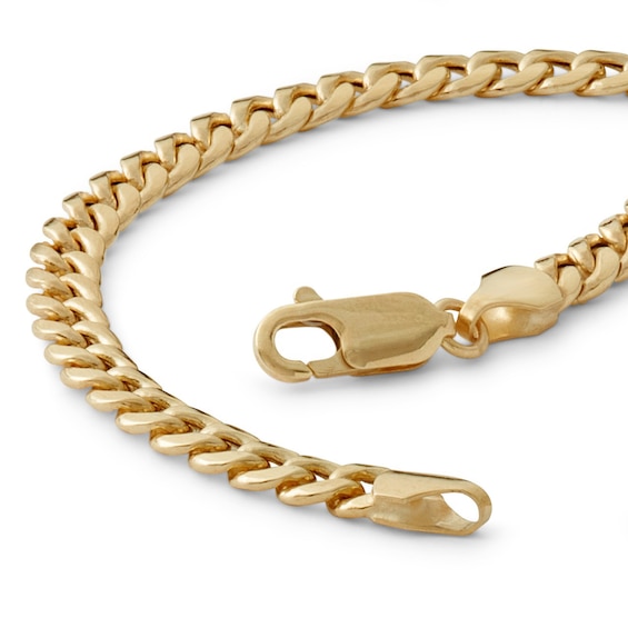 10K Semi-Solid Gold Miami Curb Chain Bracelet