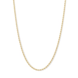 012 Gauge Rope Chain Necklace in 10K Semi-Solid Gold - 18&quot;