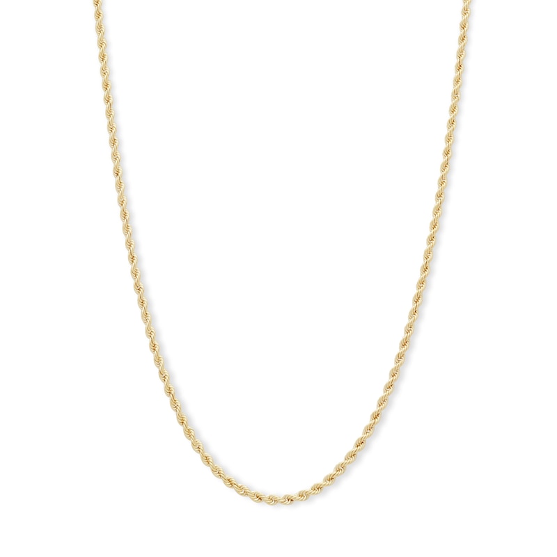 1.6mm Rope Chain Necklace in 10K Semi-Solid Gold - 18"