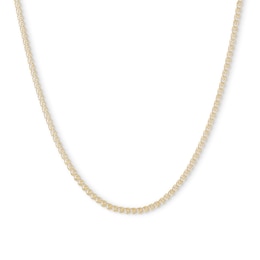 030 Gauge Fashion Chain Necklace in 10K Hollow Gold - 20&quot;