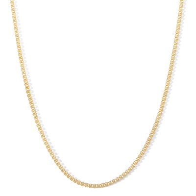 10K Hollow Gold Tight Curb Chain - 20"