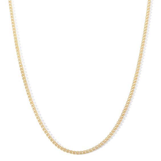 10K Hollow Gold Tight Curb Chain - 20"