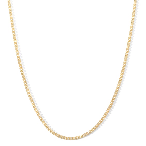 030 Gauge Fashion Chain Necklace in 10K Hollow Gold - 20"