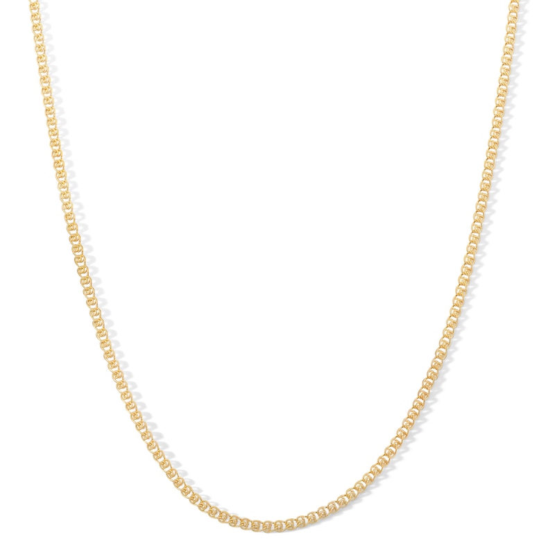 10K Hollow Gold Tight Curb Chain - 20"