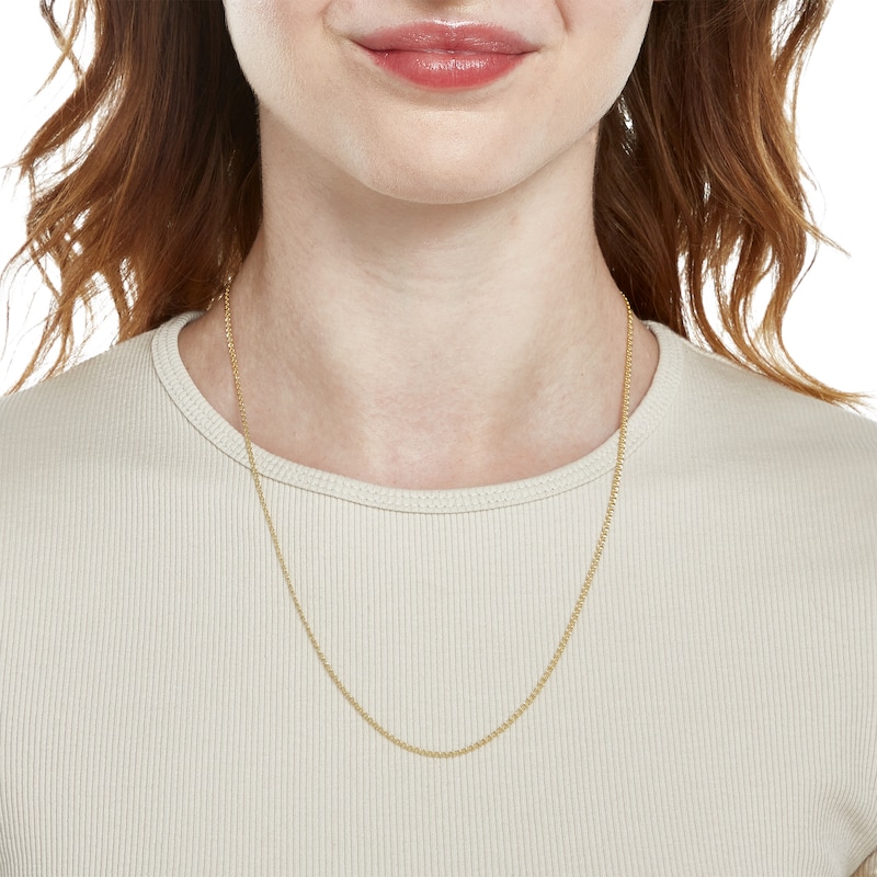 Main Image 2 of 10K Hollow Gold Tight Curb Chain - 20"