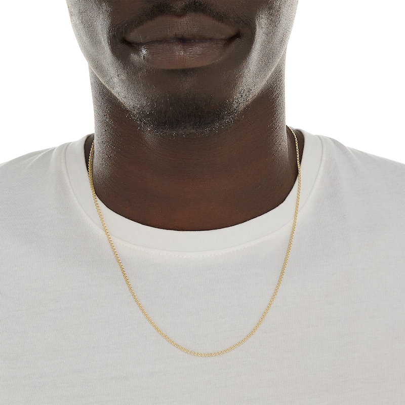 Main Image 3 of 10K Hollow Gold Tight Curb Chain - 20"