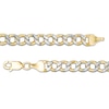 Thumbnail Image 2 of 120 Gauge Semi-Solid Cuban Curb Chain Necklace in 10K Two-Tone Gold - 26"
