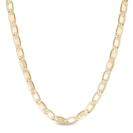 060 Gauge Valentino Chain Necklace in 10K Hollow Gold - 24&quot;