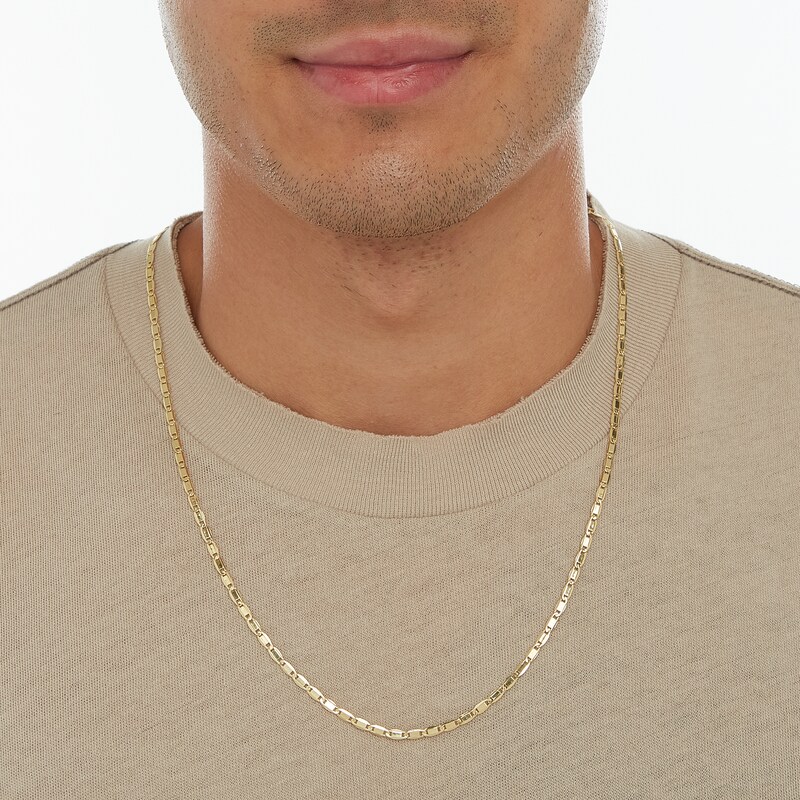 Main Image 4 of 060 Gauge Valentino Chain Necklace in 10K Hollow Gold - 24"