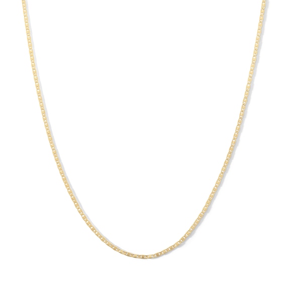 040 Gauge Valentino Chain Necklace in 10K Hollow Gold - 26"