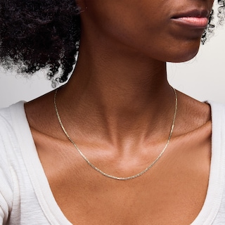 040 Gauge Valentino Chain Necklace in 10K Hollow Gold - 26"