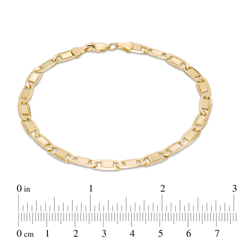 Main Image 3 of 100 Gauge Valentino Chain Bracelet in 10K Hollow Gold - 8"