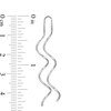 Thumbnail Image 2 of Wavy Threader Drop Earrings in Sterling Silver
