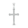 Thumbnail Image 0 of Cubic Zirconia Gothic-Style Cross Necklace Charm in Sterling Silver