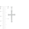 Thumbnail Image 2 of Cubic Zirconia Gothic-Style Cross Necklace Charm in Sterling Silver