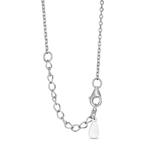Cubic Zirconia Interlocking Circles Necklace in Sterling Silver