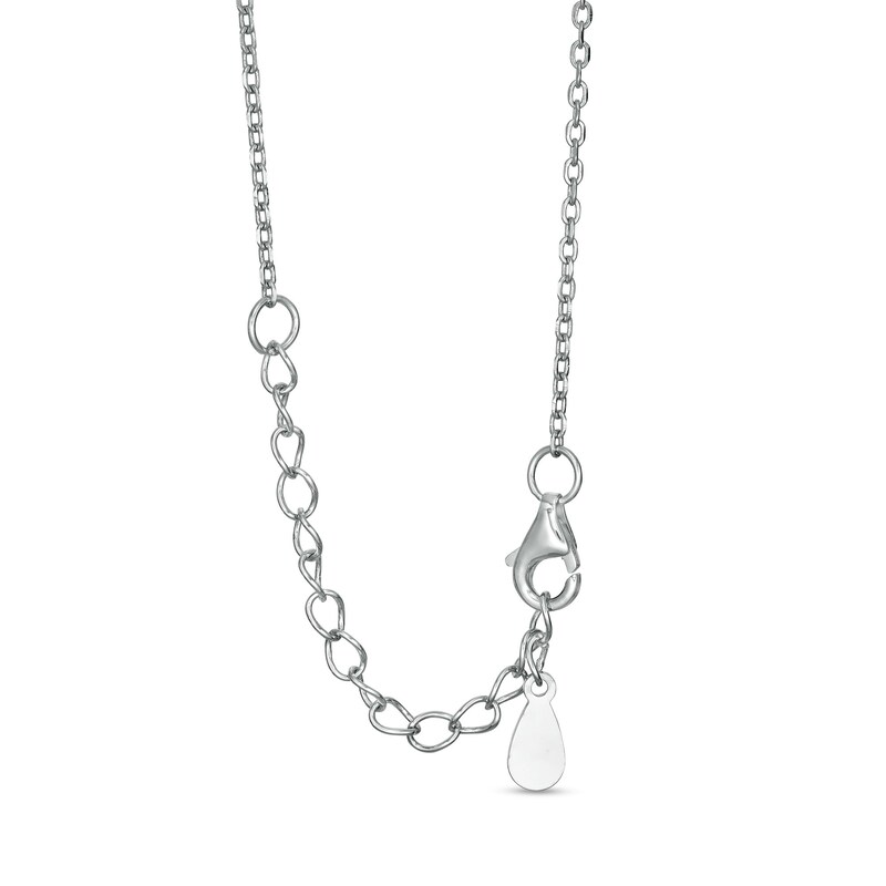 Main Image 2 of Cubic Zirconia Interlocking Circles Necklace in Sterling Silver