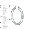 35mm Tube Hoop Earrings in Sterling Silver