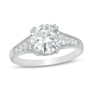 8mm Cubic Zirconia Ring in Sterling Silver - Size 7