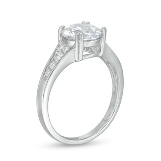 8mm Cubic Zirconia Ring in Sterling Silver - Size 7