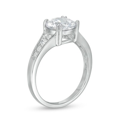 8mm Cubic Zirconia Ring in Sterling Silver - Size 7